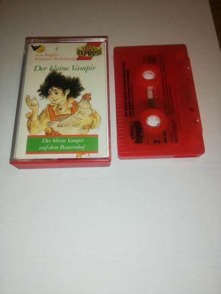 Der kleine Vampir Folge 4 auf dem Bauernhof Rot mit Schwarzen Druck 495434-215 Ariola Express